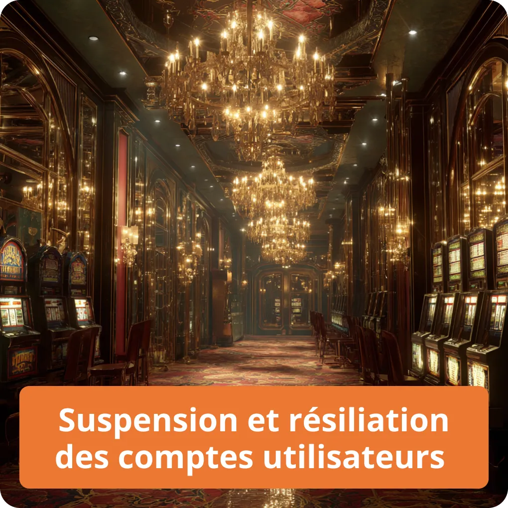 Cas de blocage ou suppression de compte Suspension et résiliation des comptes utilisateurs